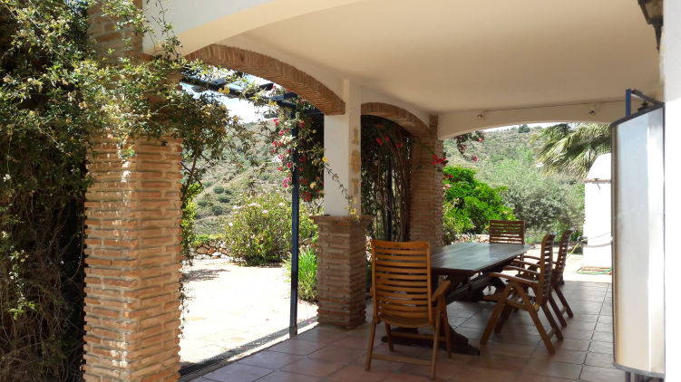 Finca, private pool, sea view for rent in Competa, Costa del Sol, Andalusia.