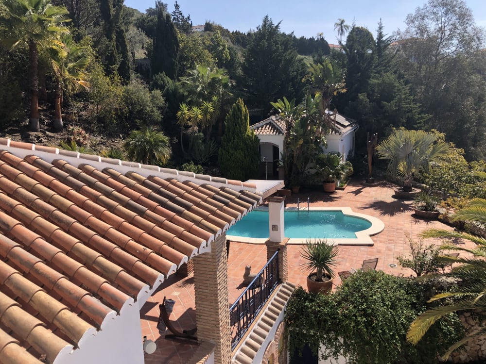 Finca, private pool, sea view for rent in Competa, Costa del Sol, Andalusia.