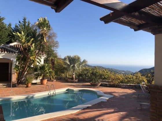 Owner direct – rent a Finca with pool & sea view in Competa, Costa del Sol, Andalucia.
